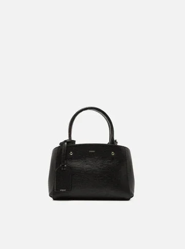 Bolsa Tote Preta Couro Bella Pequena
