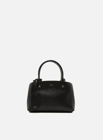 Bolsa Tote Preta Couro Bella Pequena