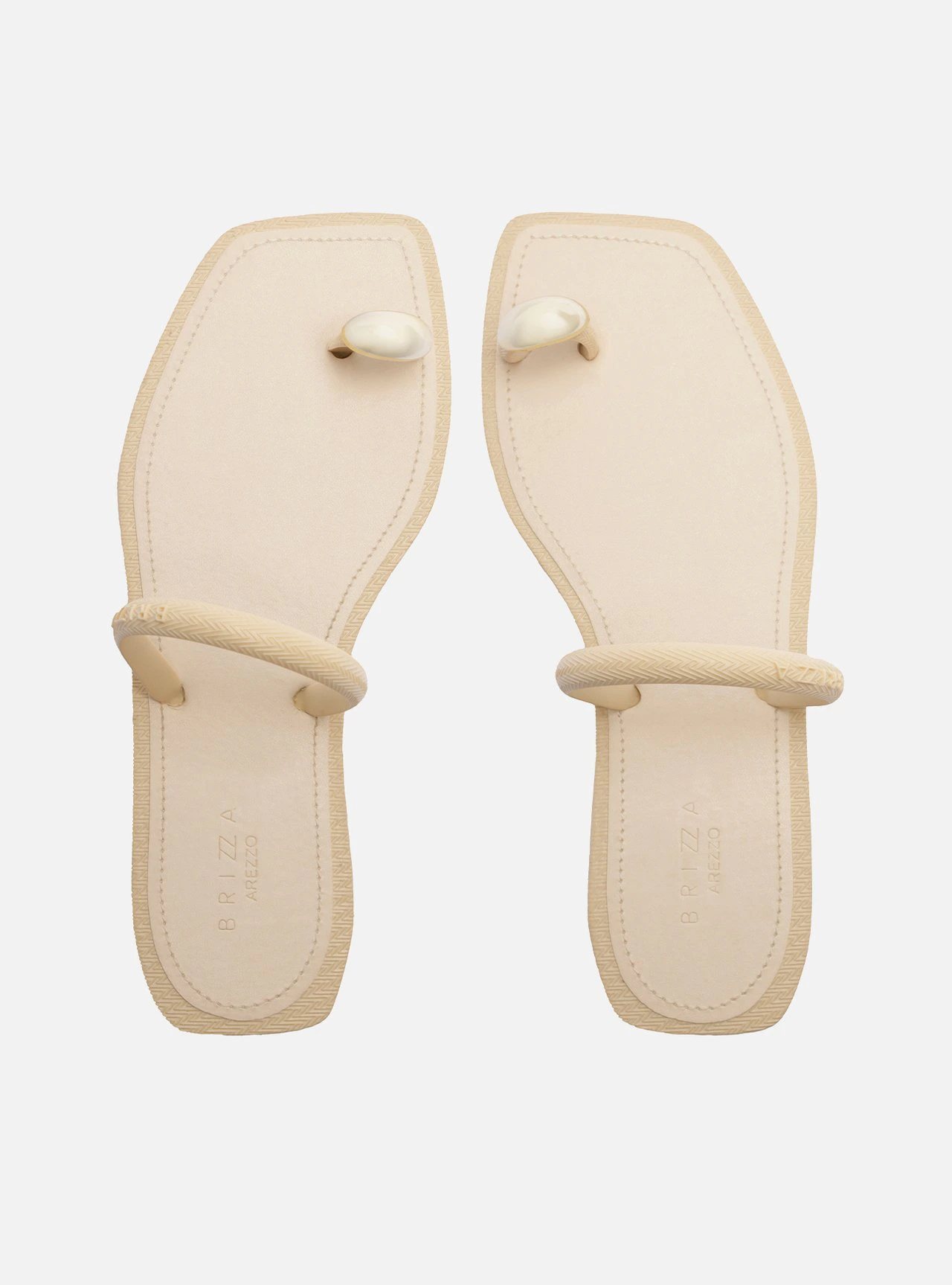 Rasteira Off White Square Dedeira Metal Brizza