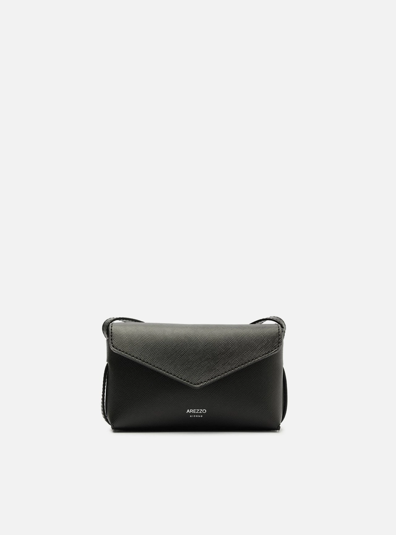 Bolsa Tiracolo Preta Pequena Envelope