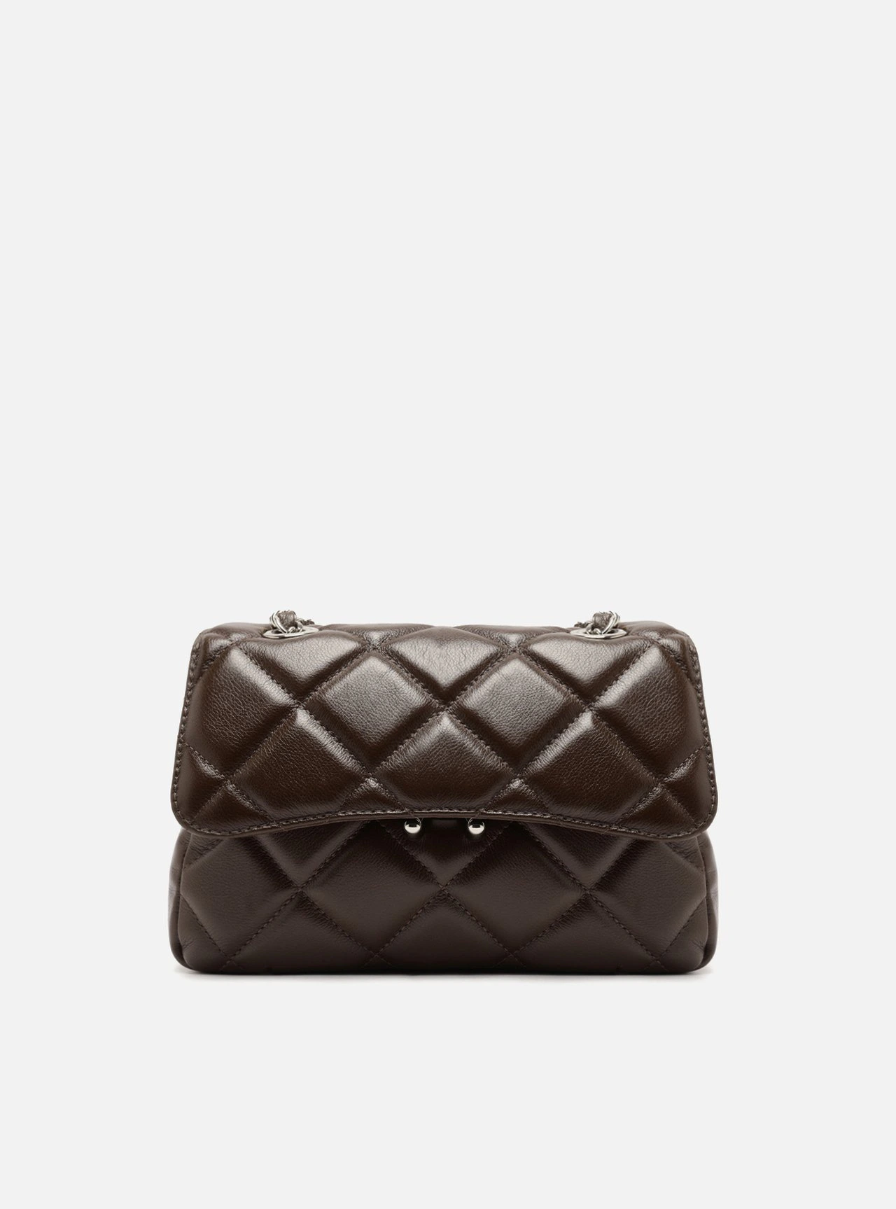 Bolsa Tiracolo Marrom Cocoa Couro Mizz Média