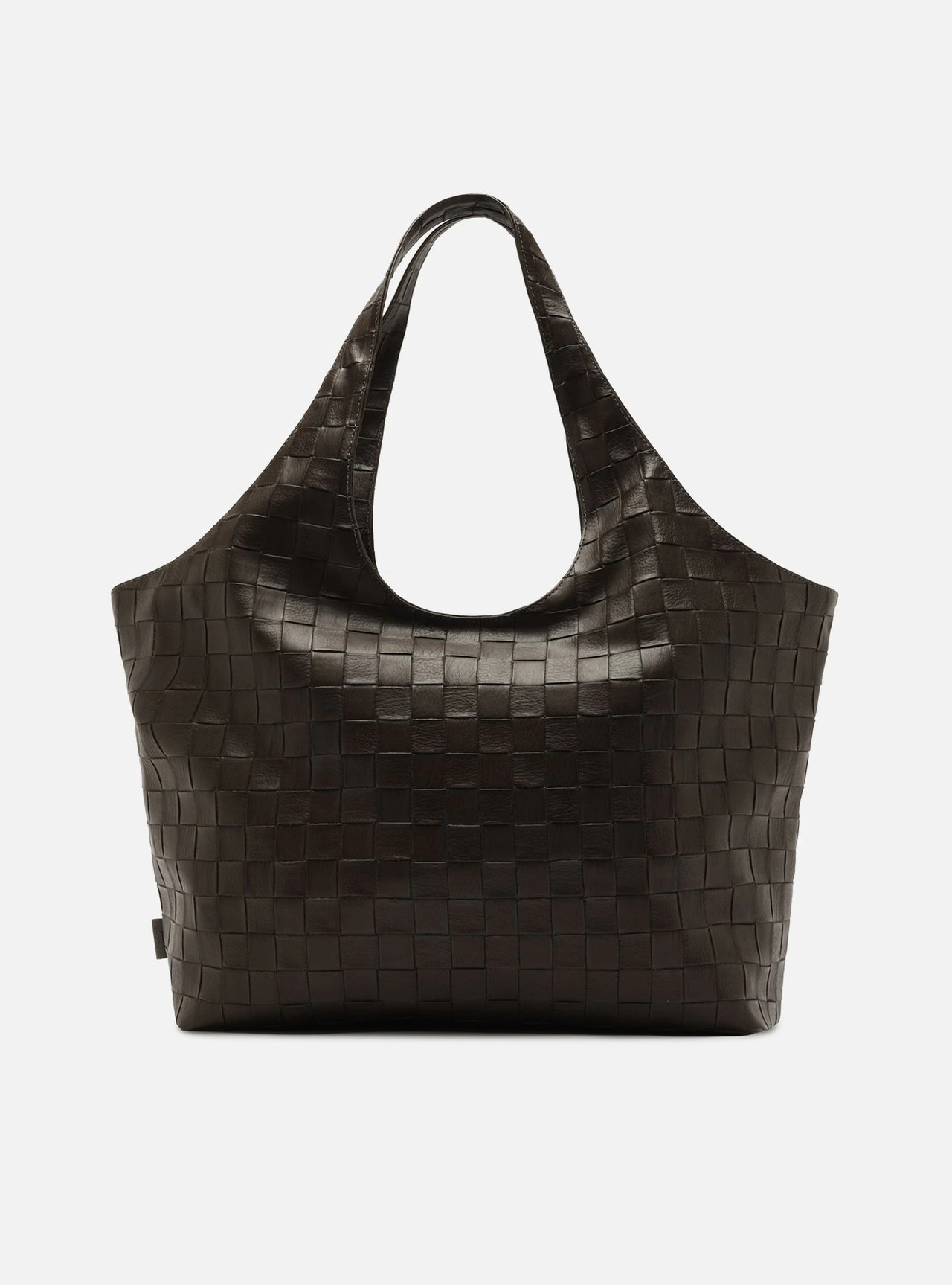 Bolsa Hobo Marrom Grande Tressê
