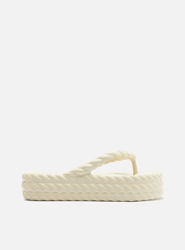 Sandália Off-White Flatform Marrocos Mid