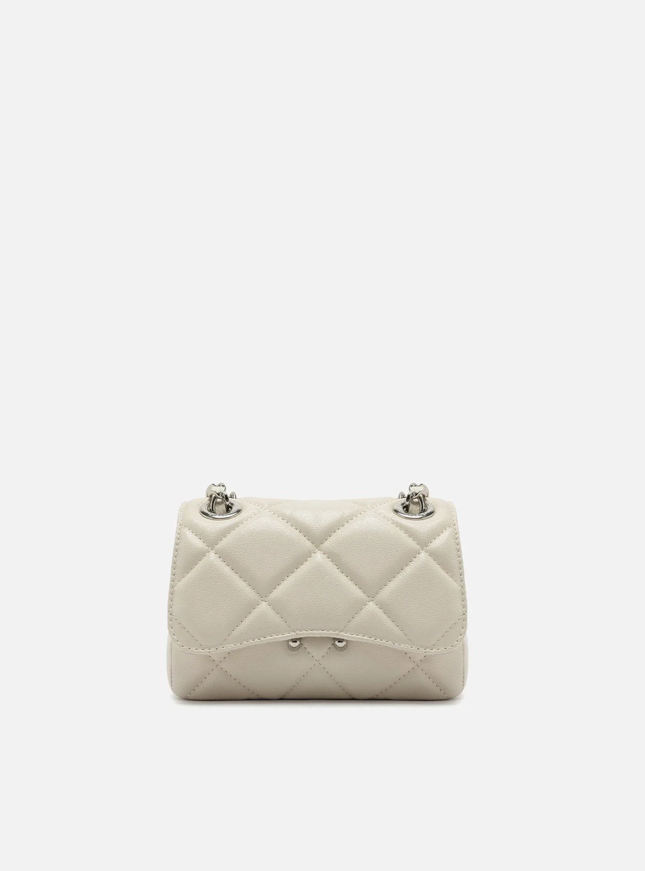 Bolsa Tiracolo Branca Couro Mizz Pequena