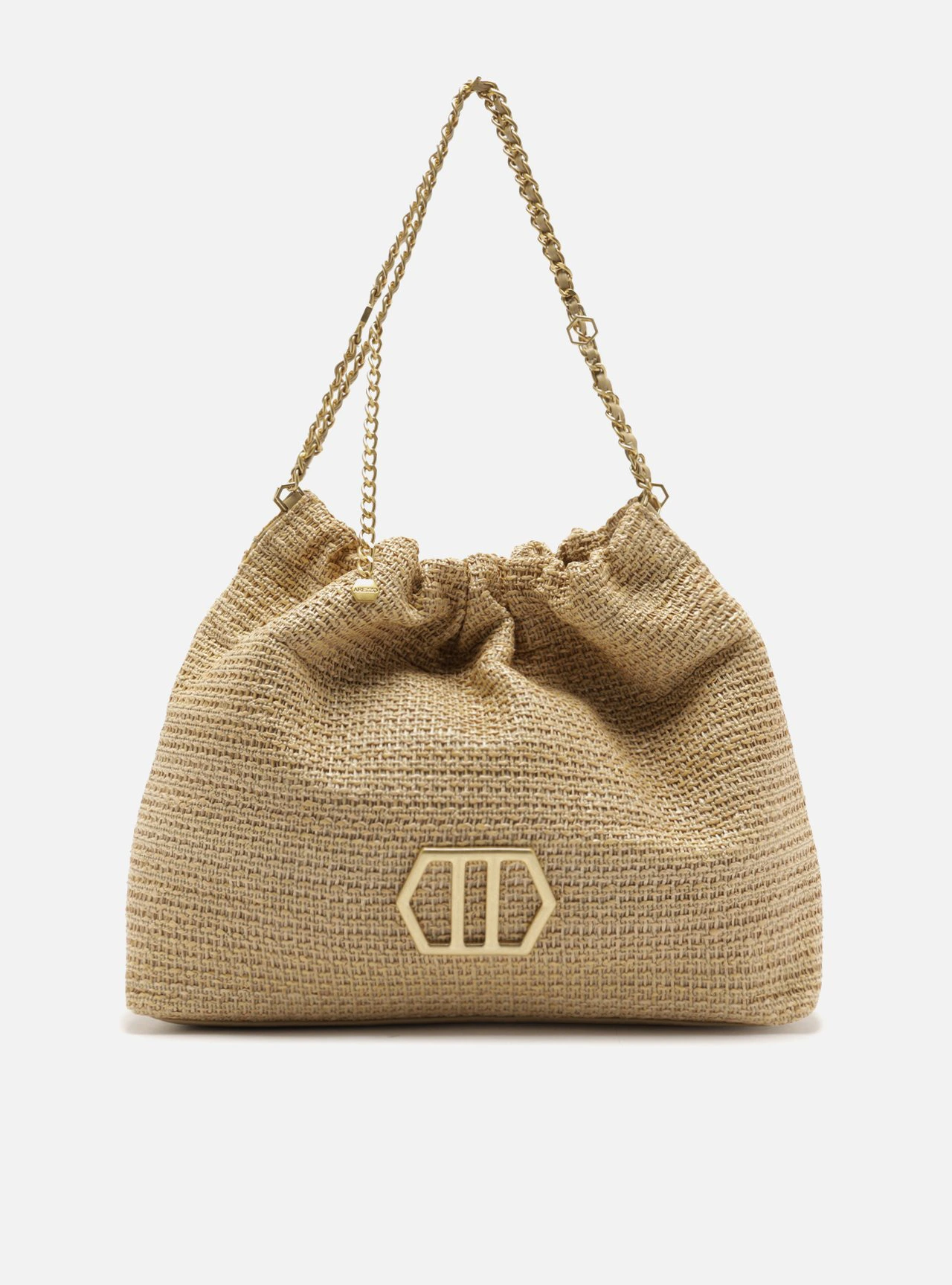 Bolsa Hobo Bege Palha Grande Esther