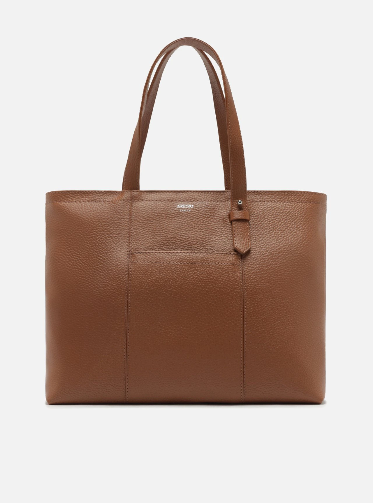 Bolsa Grande Caramelo Couro Ecológico Bolso Frontal