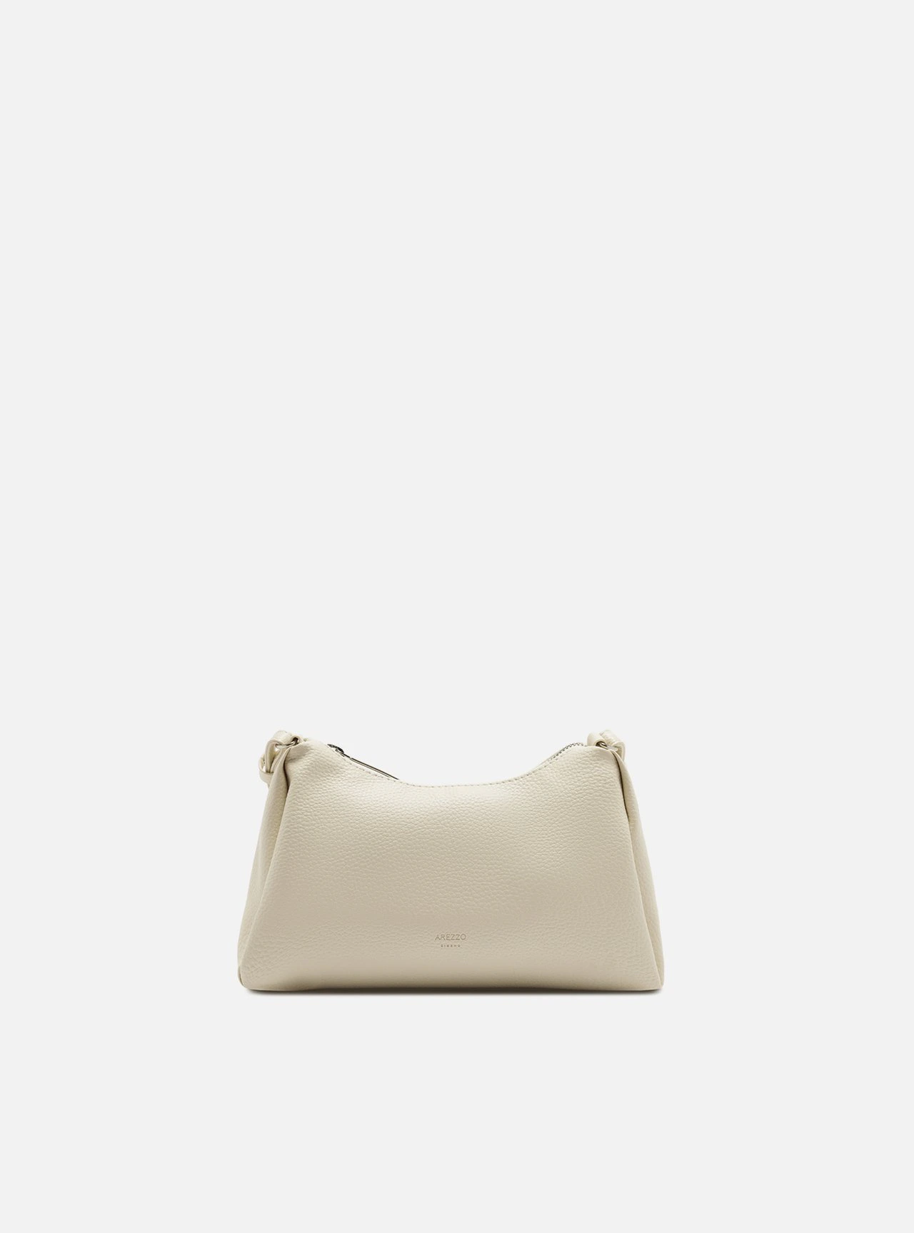 Bolsa Tiracolo Branca Granulada Metais