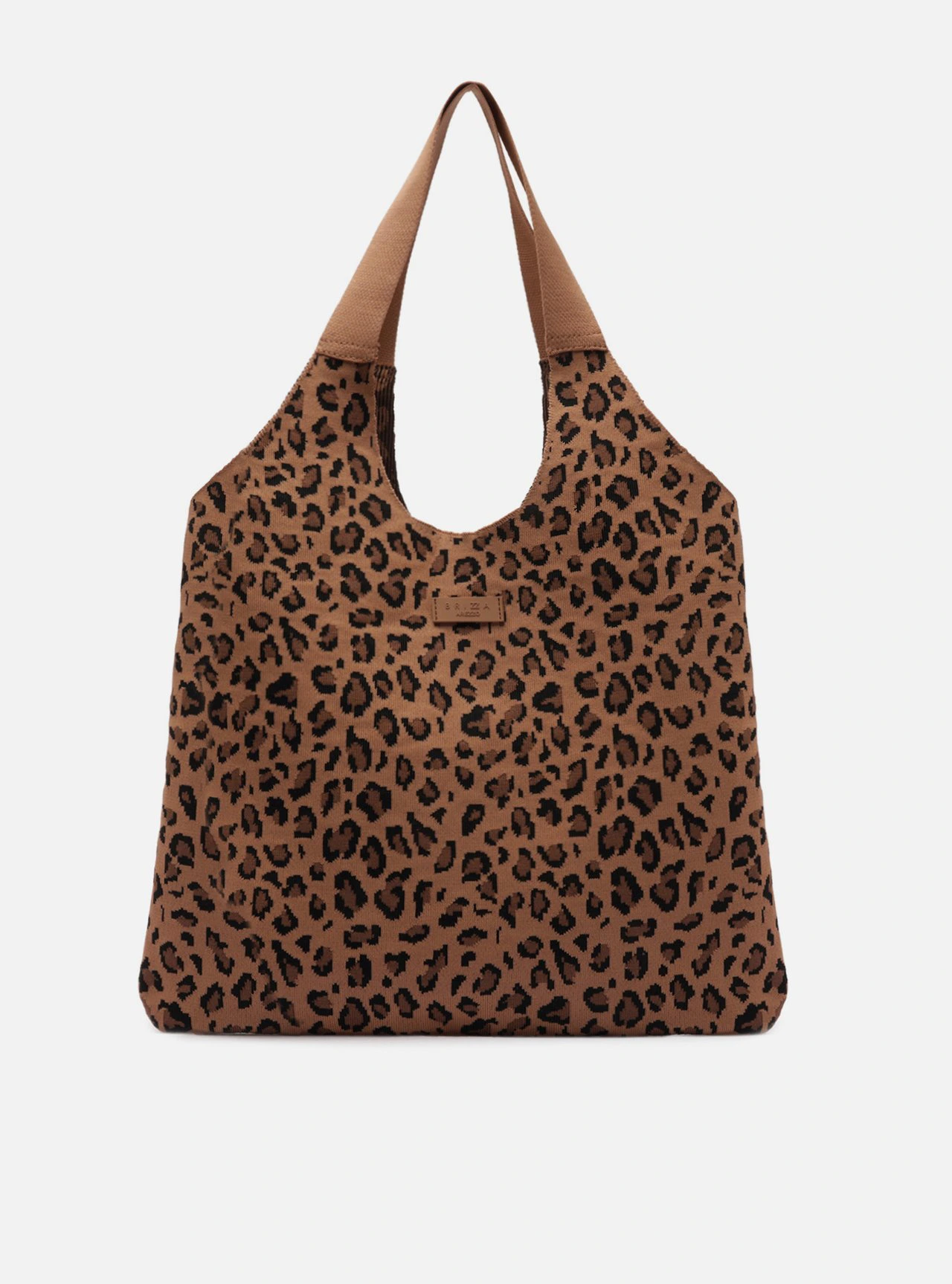 Bolsa Shopping Animal Print Knit Grande Brizza