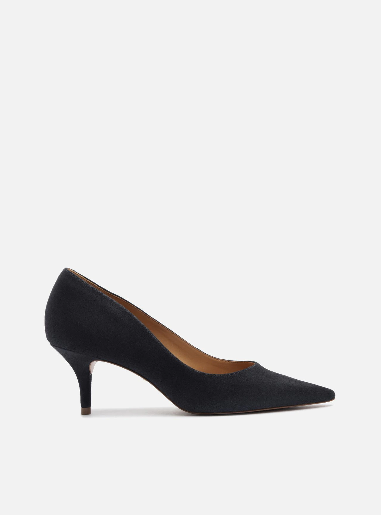 Scarpin Azul Camurça Salto Fino Essencial 60