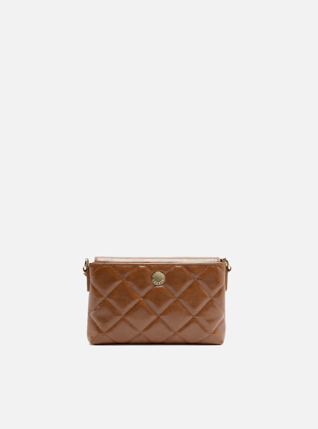 Bolsa Tiracolo Marrom Pequena Matelassê Corrente