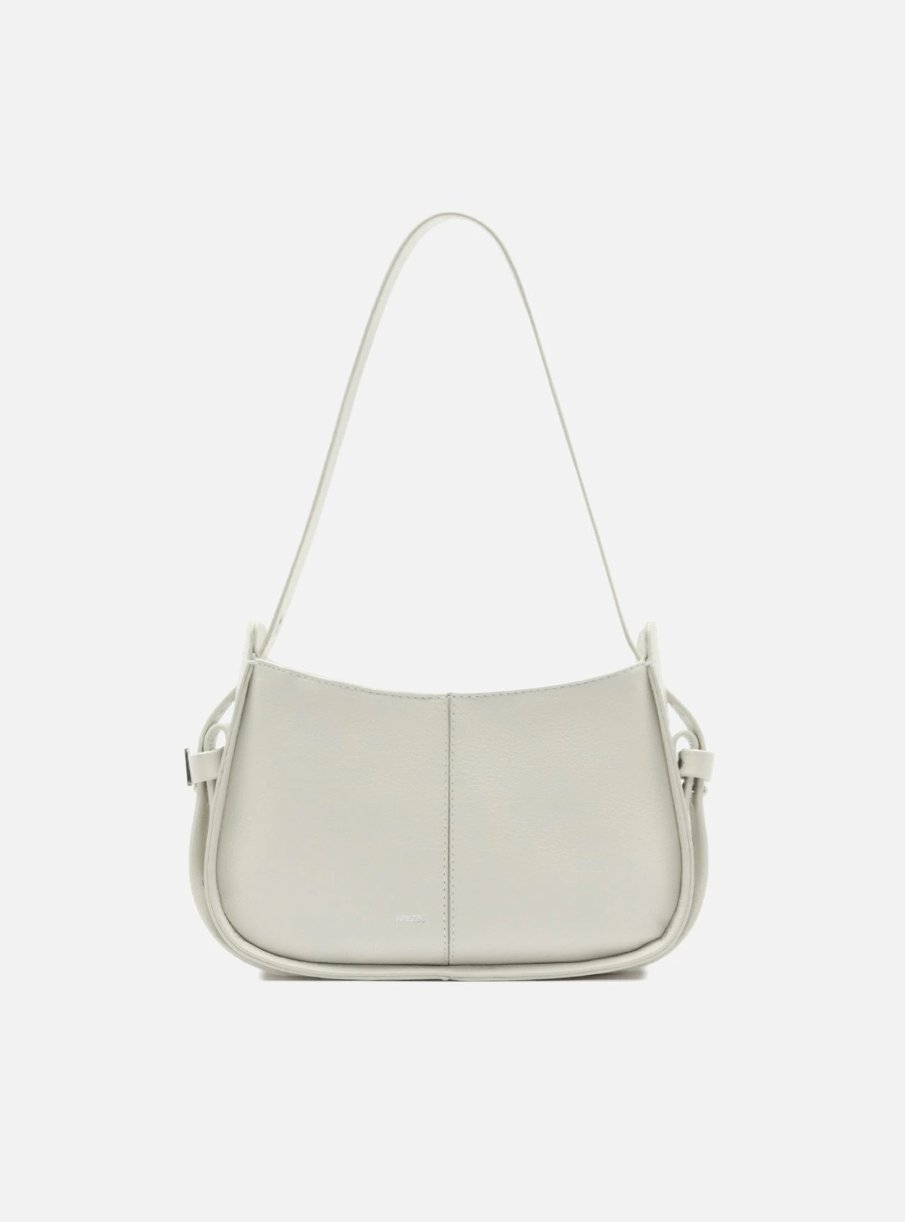 Bolsa Hobo Branca Couro Média