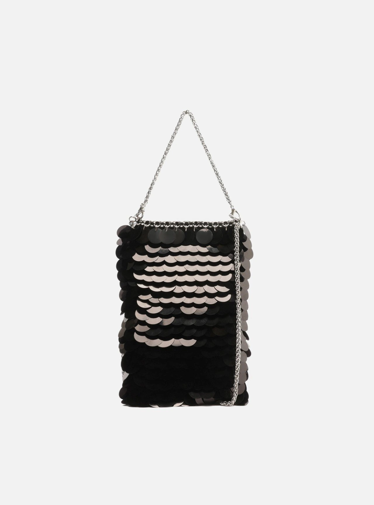Bolsa Clutch Preta Pequena Paetê