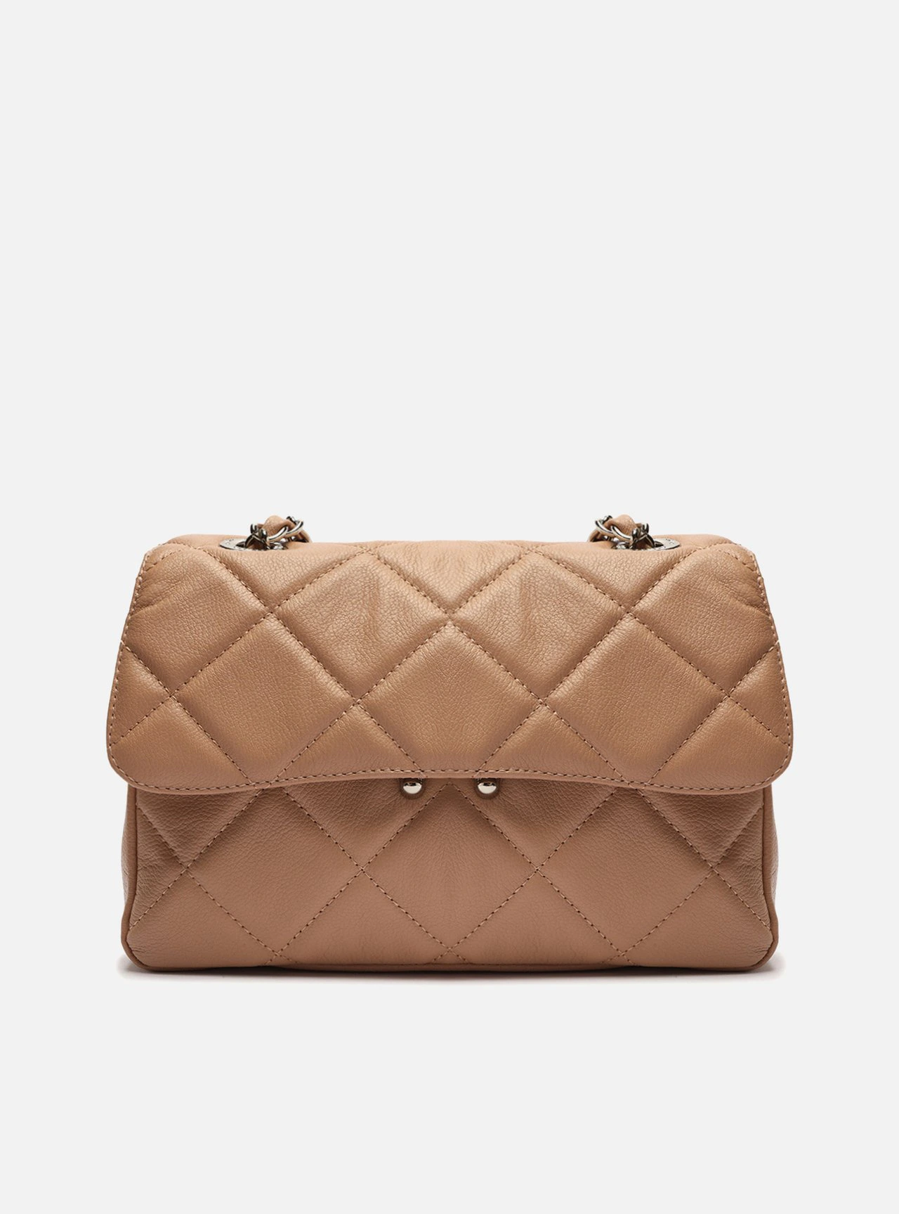 Bolsa Tiracolo Nude Couro Mizz Média