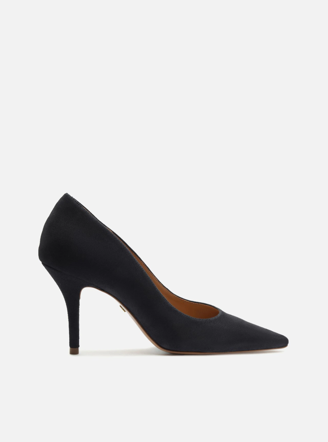 Scarpin Azul Camurça Salto Fino Essencial 85