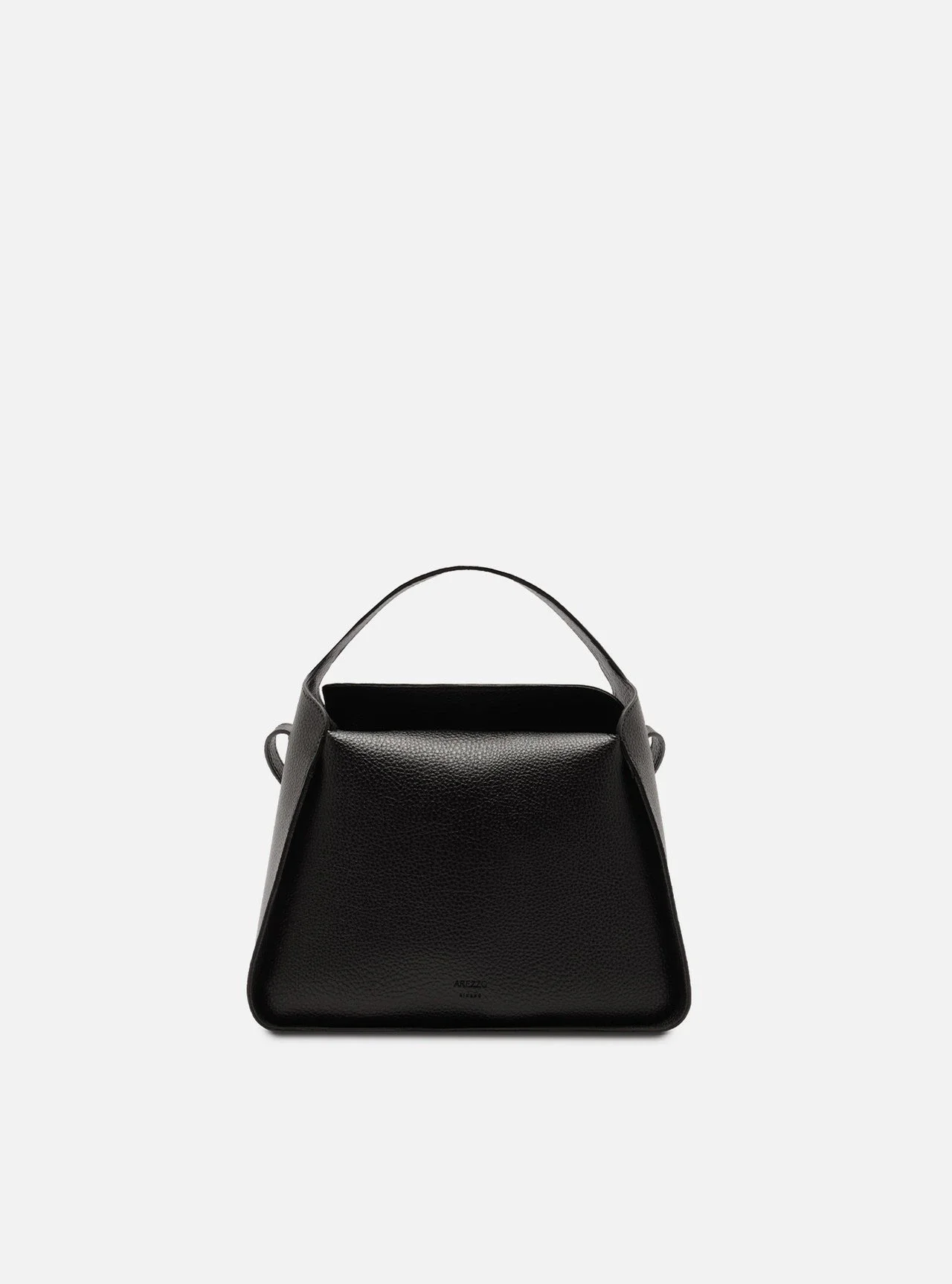 Bolsa Tote Preta Pequena Granulada