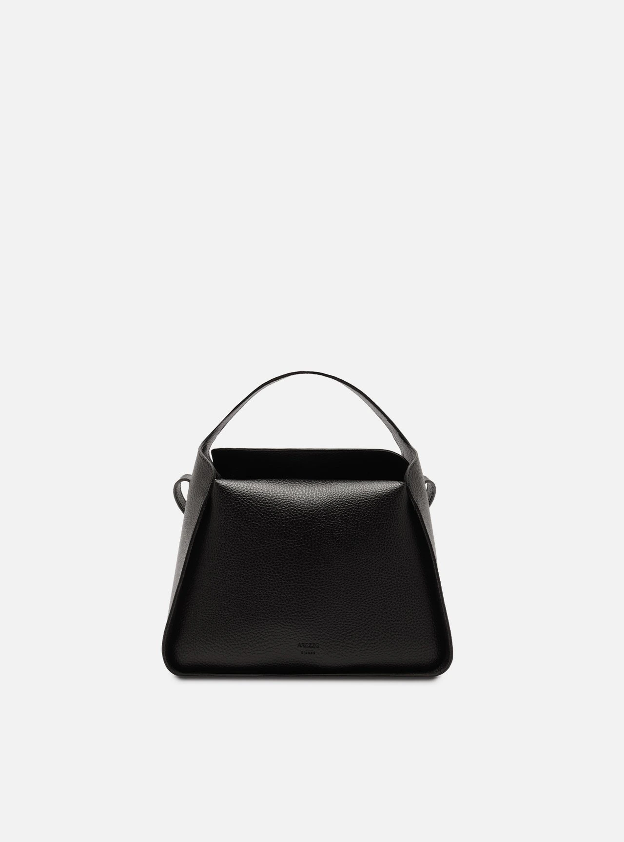 Bolsa Tote Preta Pequena Granulada