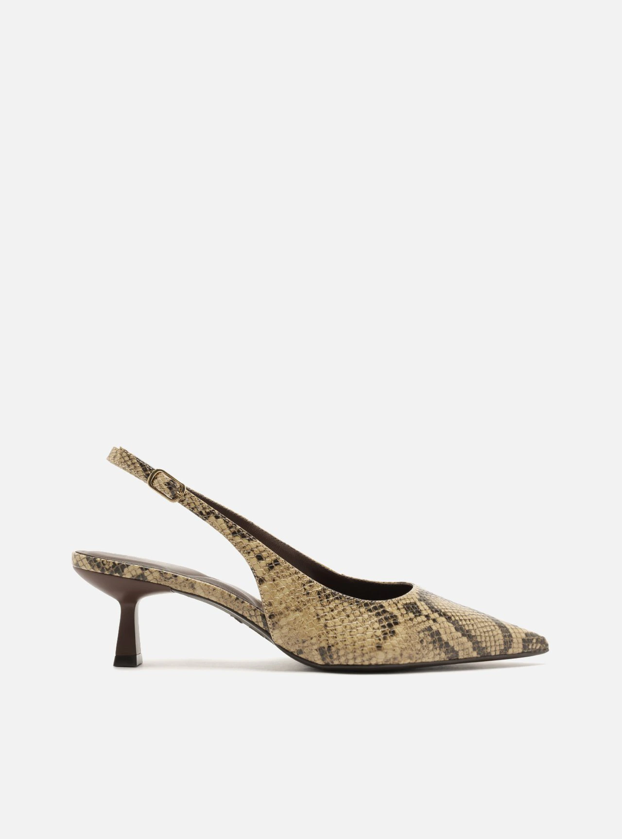 Scarpin Animal Print Salto Fino Slingback