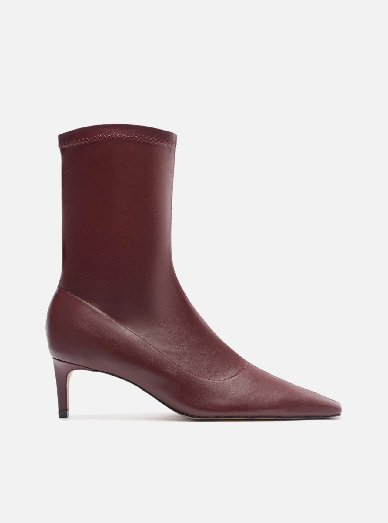 Bota Bordô Cano Médio Salto Fino