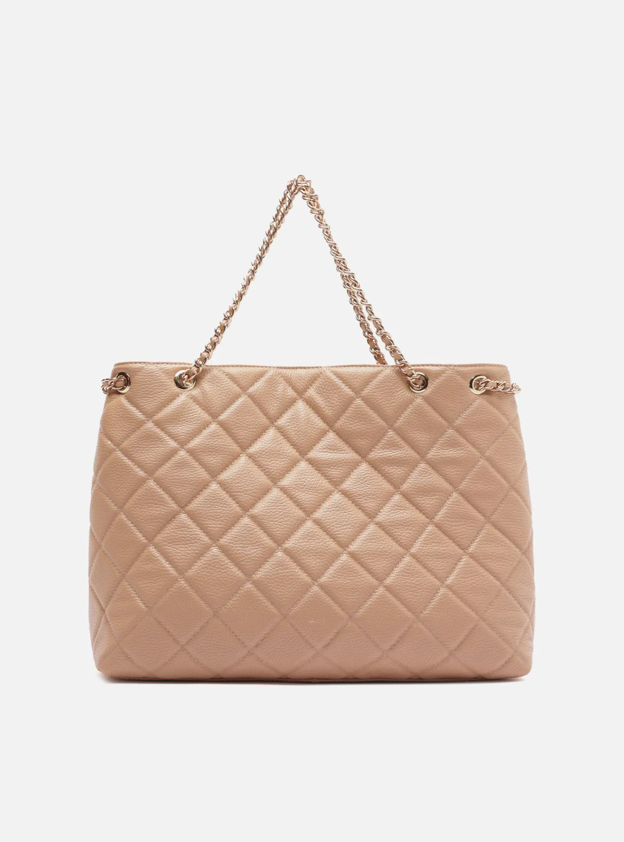 Bolsa Tote Rosa Couro Matelassê Gab Grande