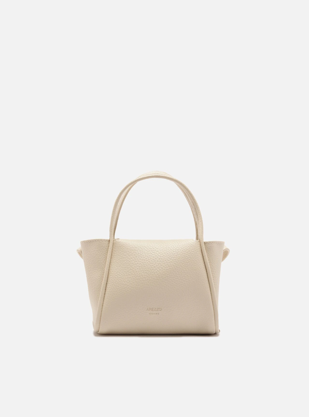 Bolsa Tote Off White Pequena Granulada