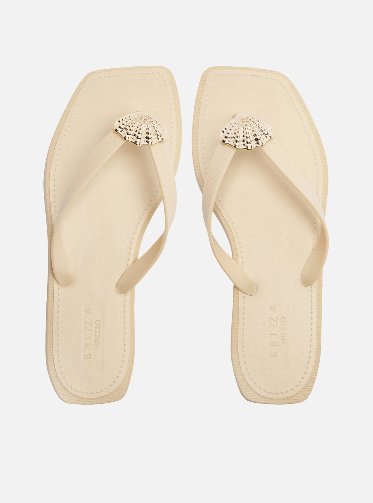 Chinelo de Dedo Off White Recouro Square Concha