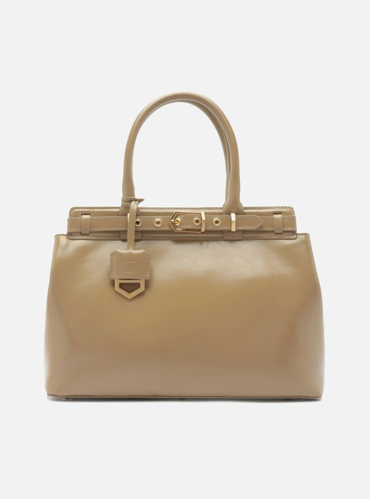Bolsa Tote Cinza Couro Grande Bag Charm Victória