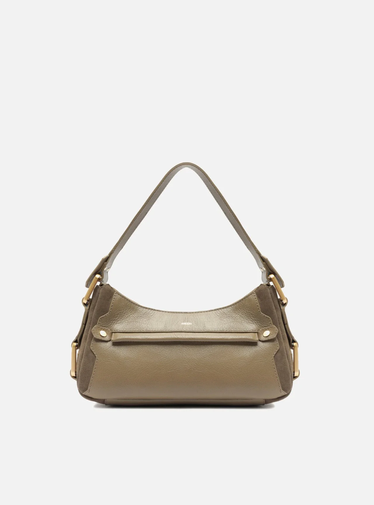 Bolsa Tiracolo Cinza Couro Gretha Média