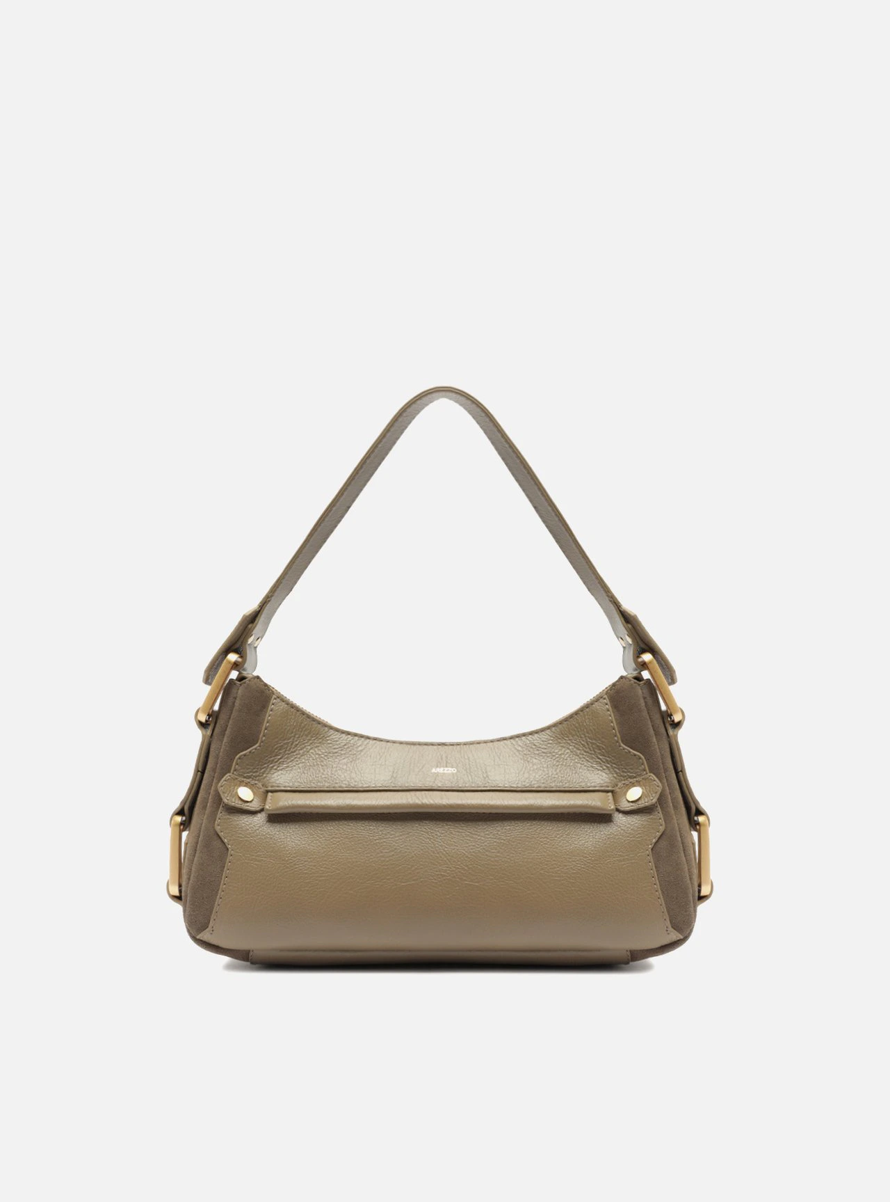 Bolsa Tiracolo Cinza Couro Gretha Média