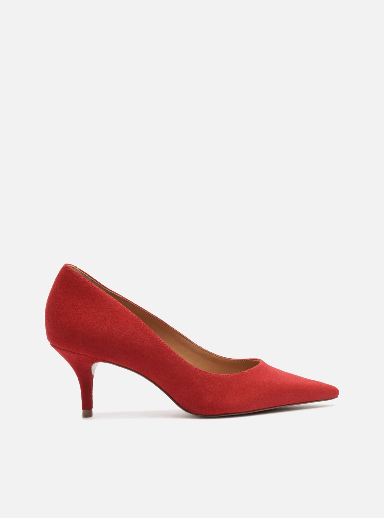 Scarpin Vermelho Camurça Salto Fino Essencial 60