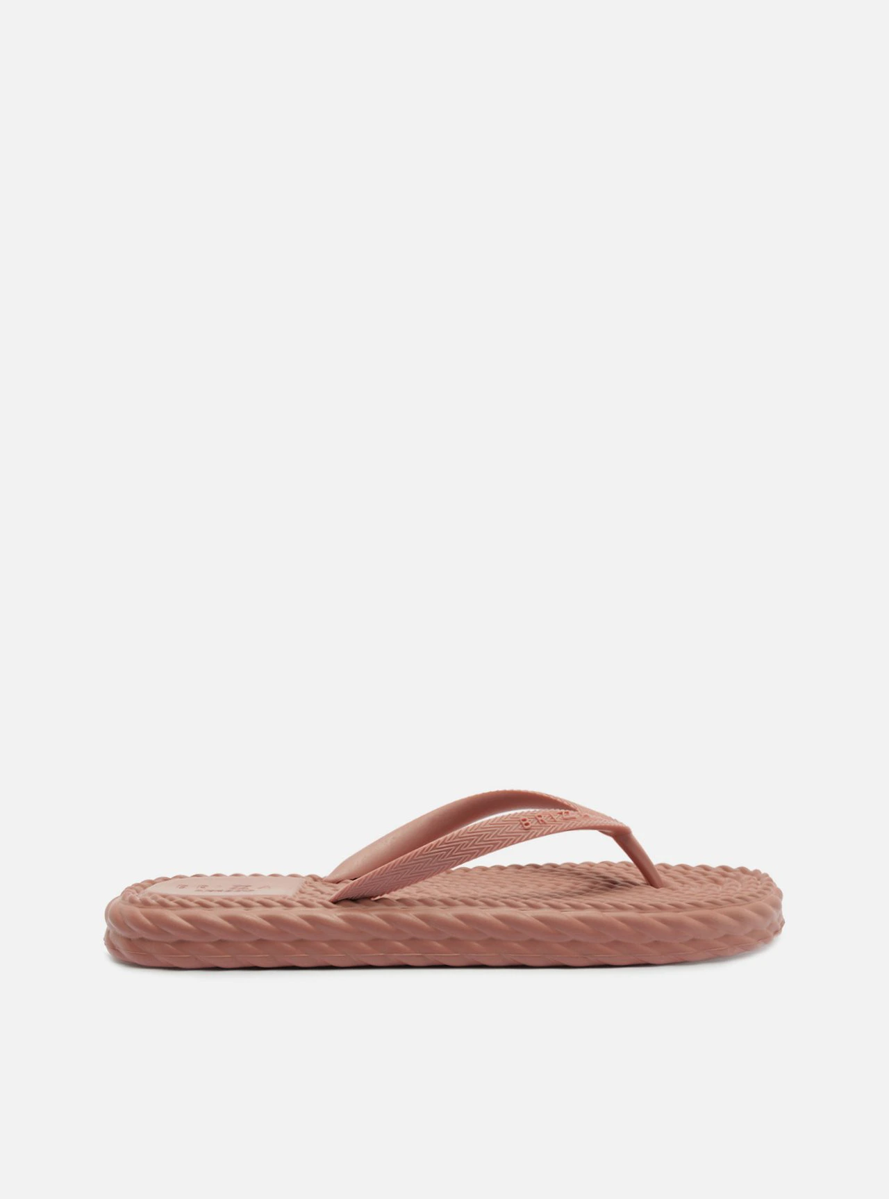 Chinelo de Dedo Nude Flatform Trançado Brizza