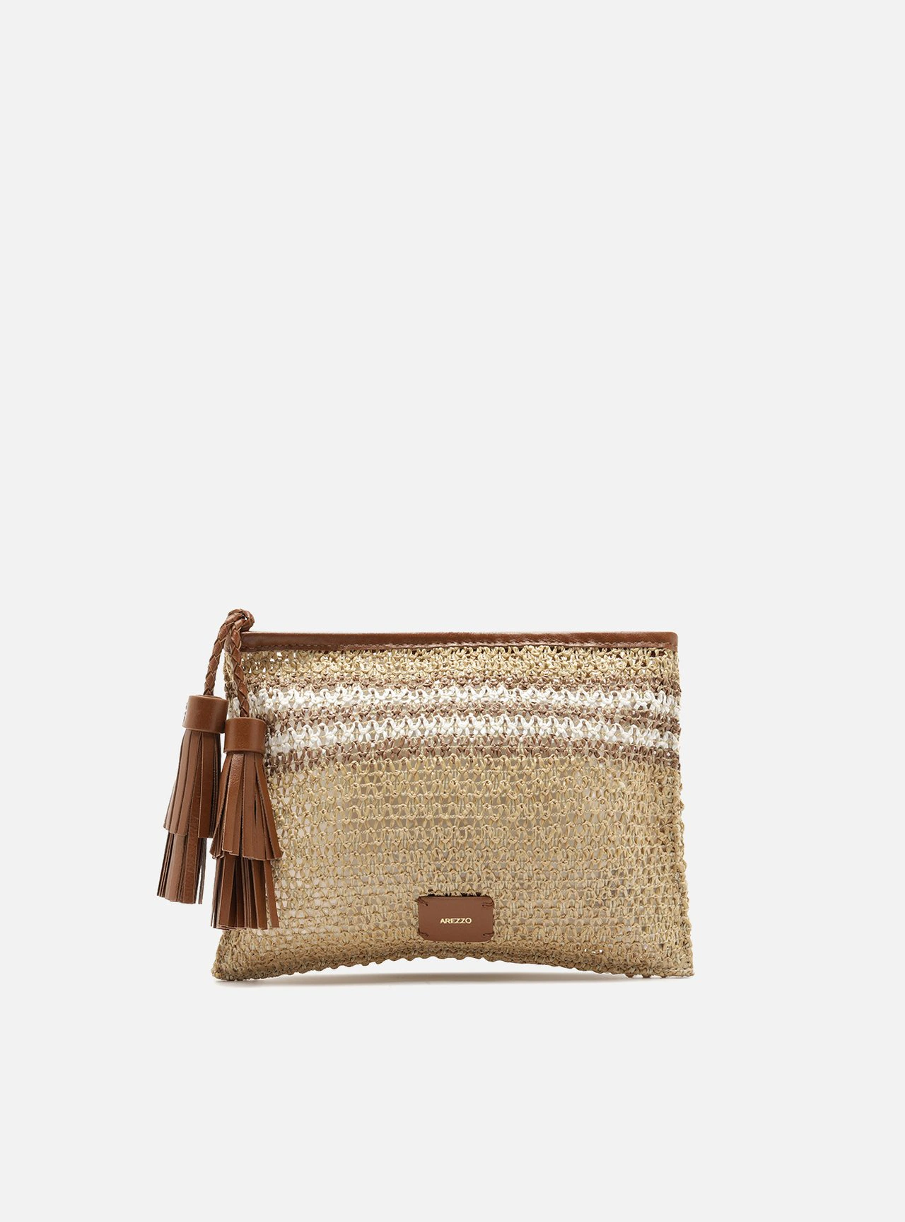 Necessaire Marrom Couro Palha Barbicachos