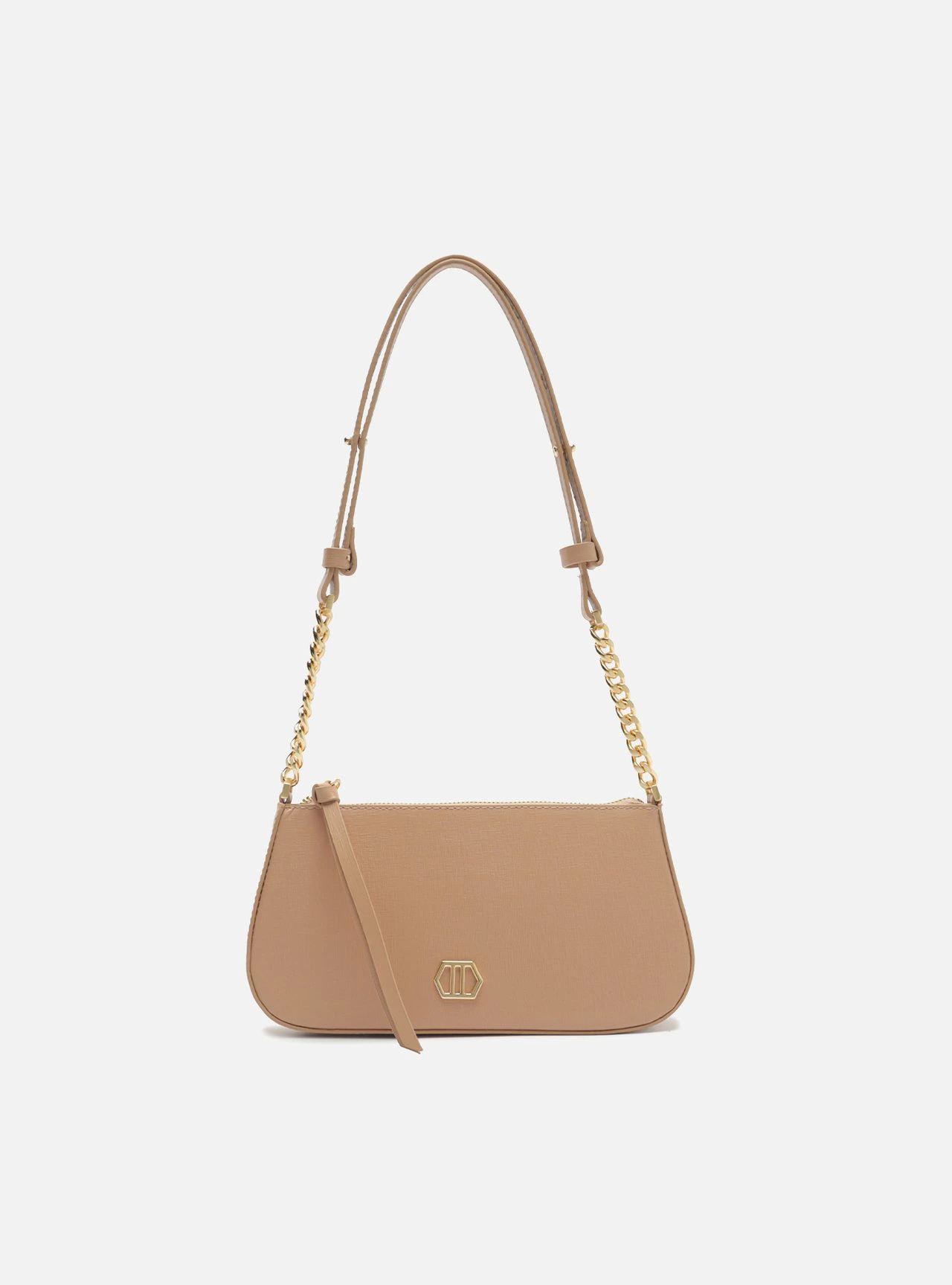 Bolsa Tiracolo Nude Couro Pequena Corrente