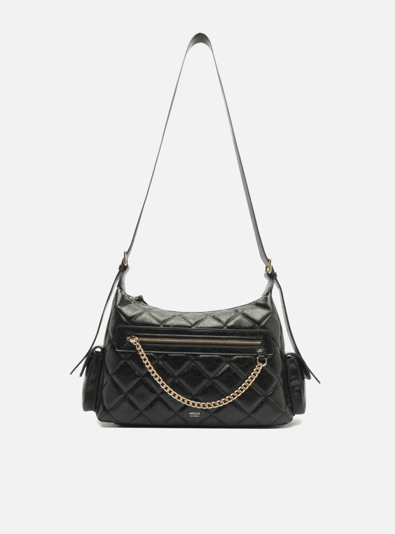 Bolsa Tiracolo Preta Média Matelassê Bolsos