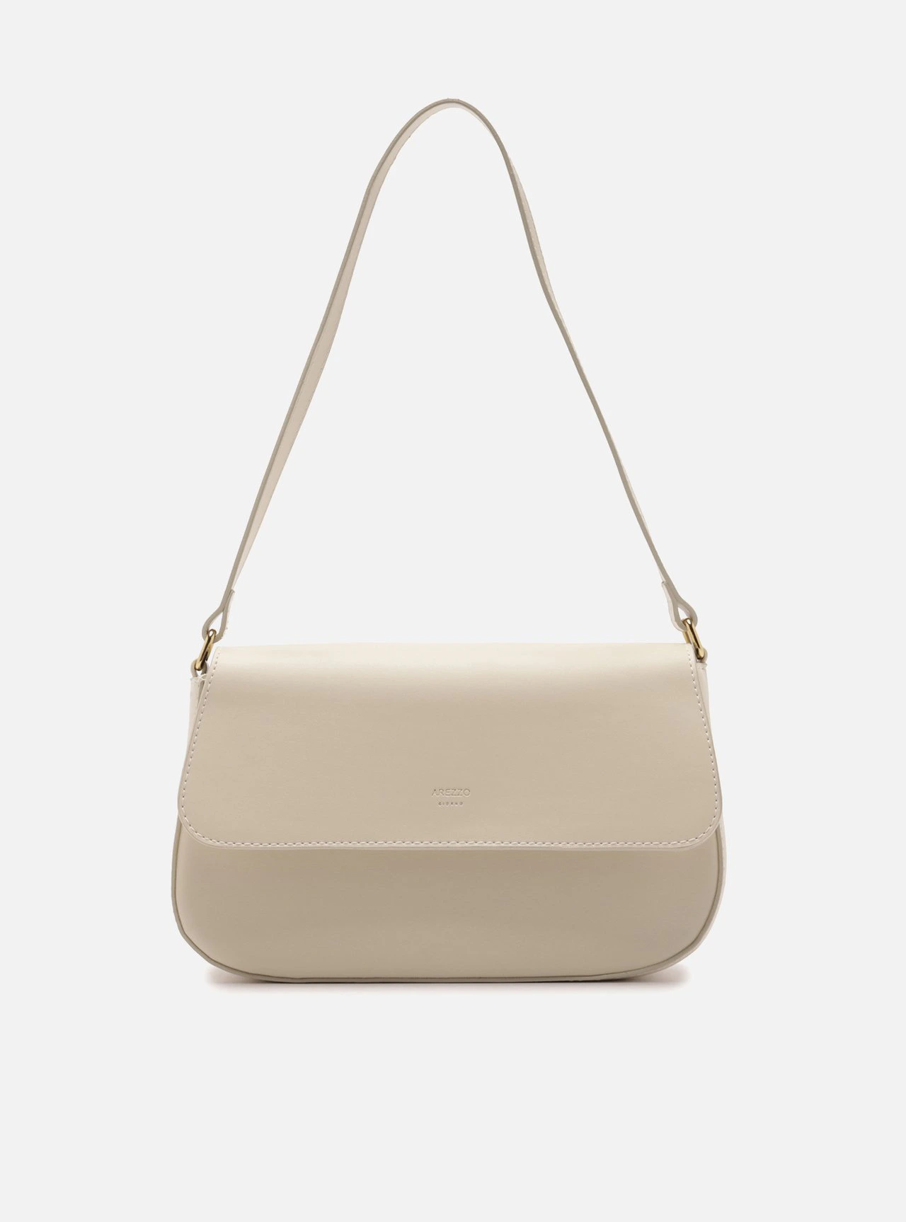 Bolsa Shoulder Branca Média Metais
