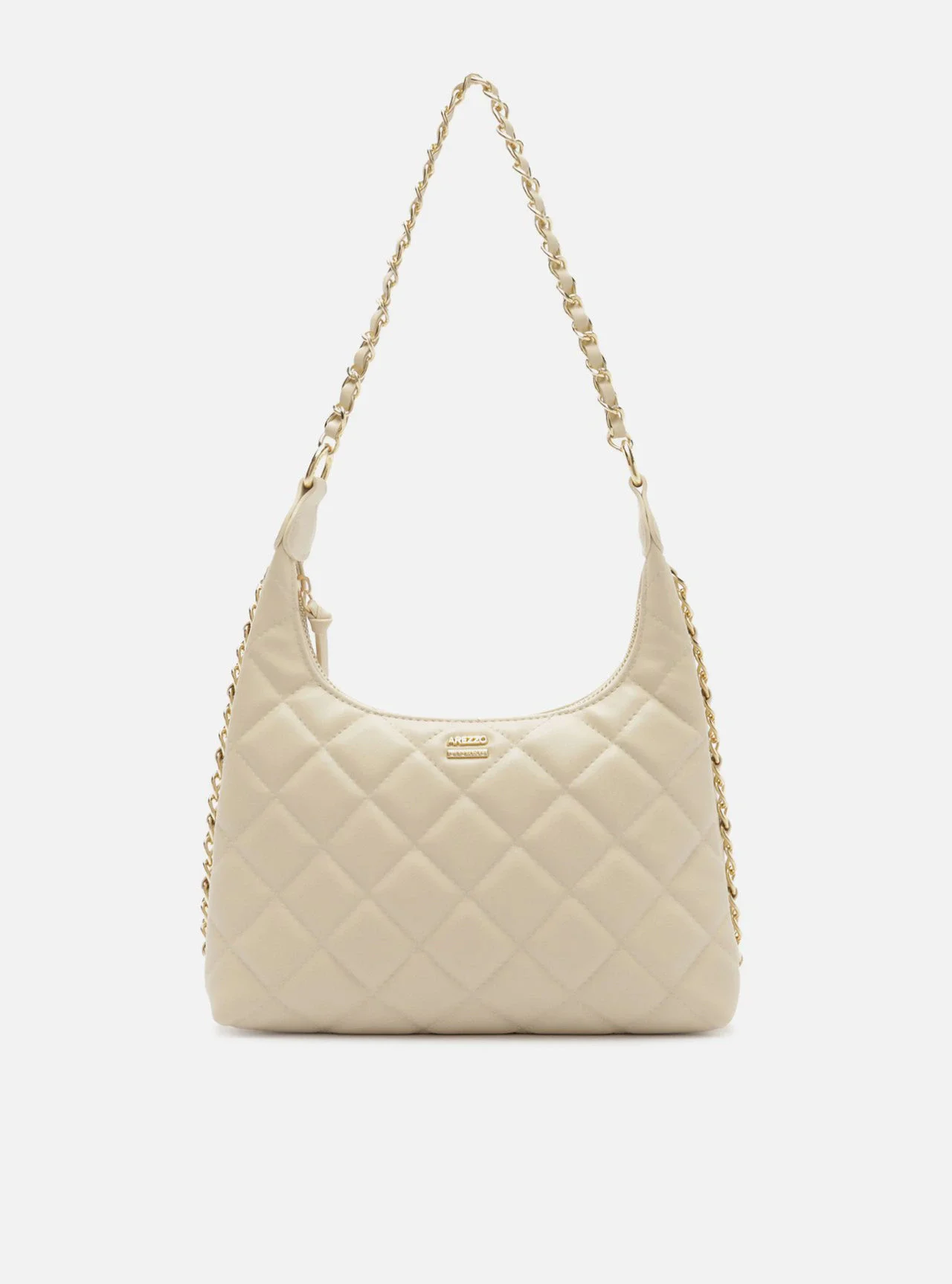 Bolsa Shoulder Branca Média Matelassê Alça Corrente