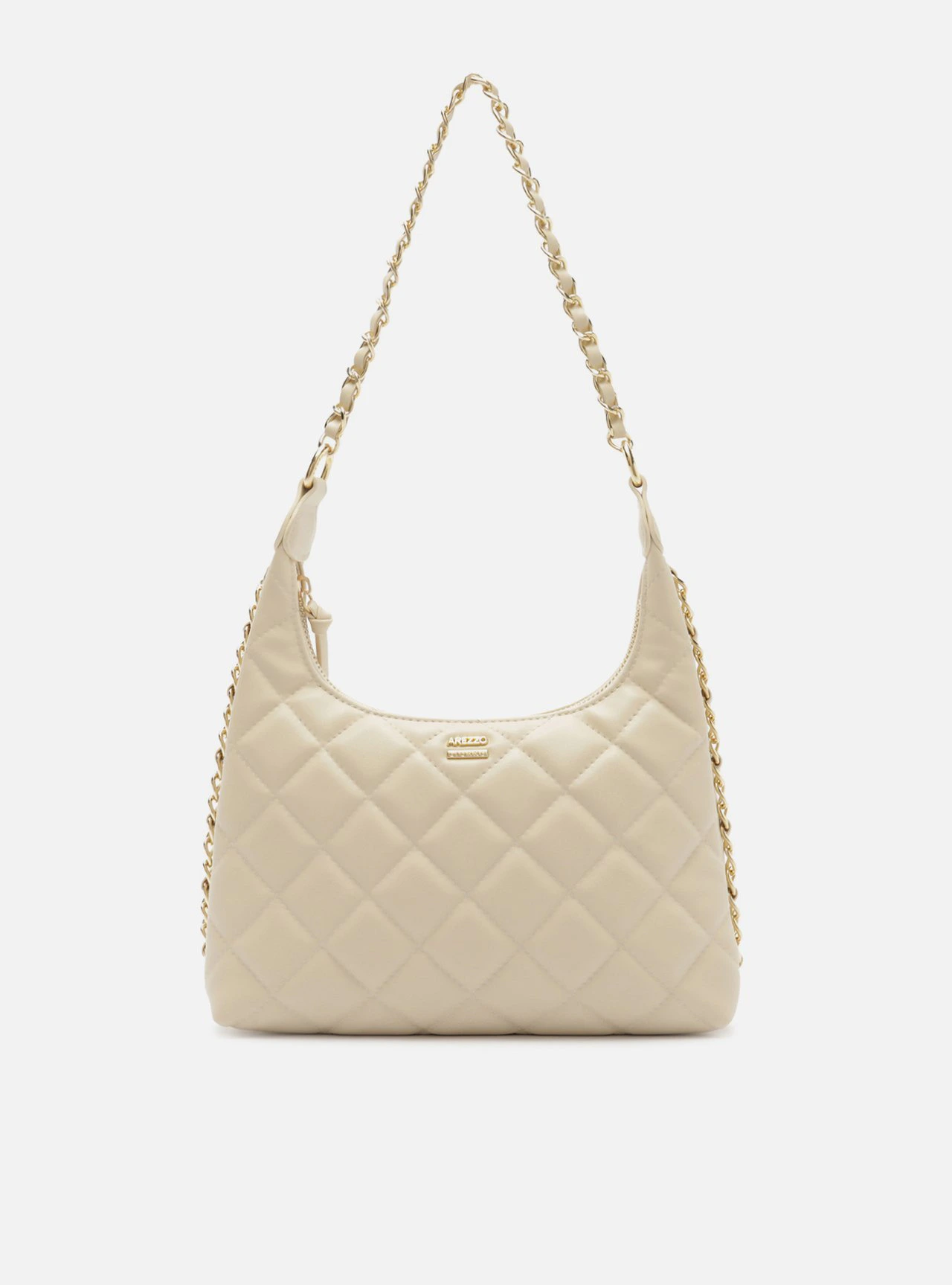 Bolsa Shoulder Branca Média Matelassê Alça Corrente