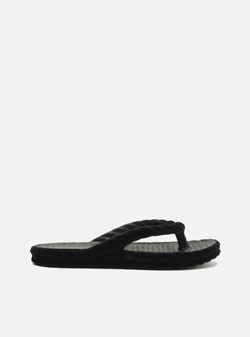 Chinelo de Dedo Preto Marrocos Velvet