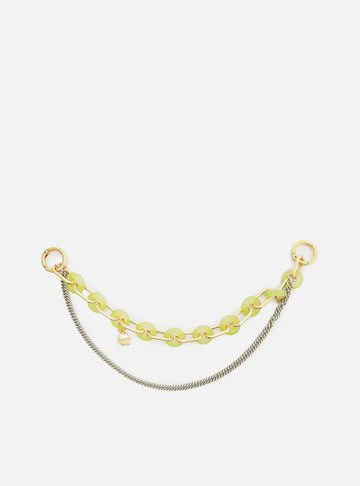 Corrente Dupla Bag Charm Amarela