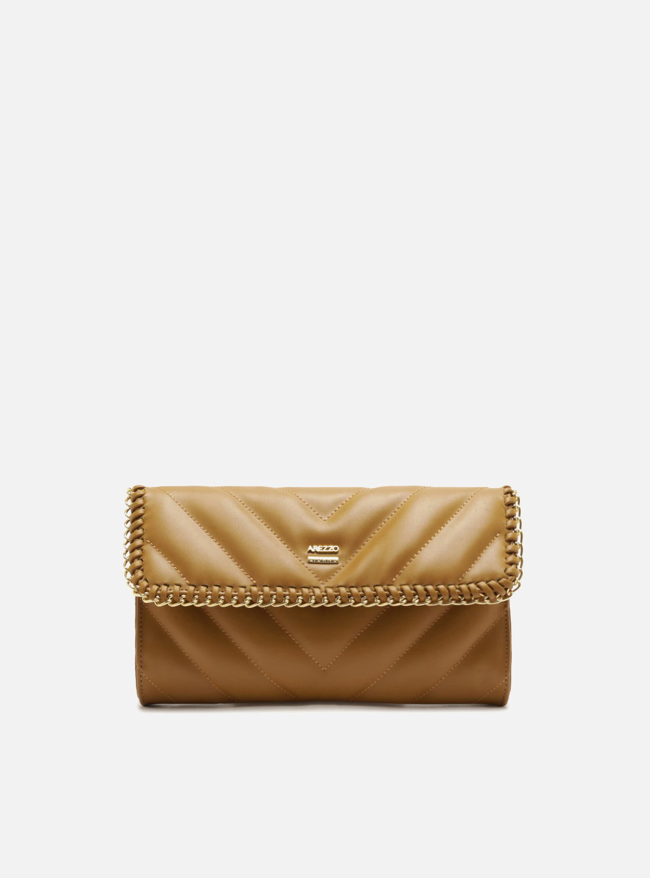 Bolsa Tiracolo Marrom Média Matelassê Corrente