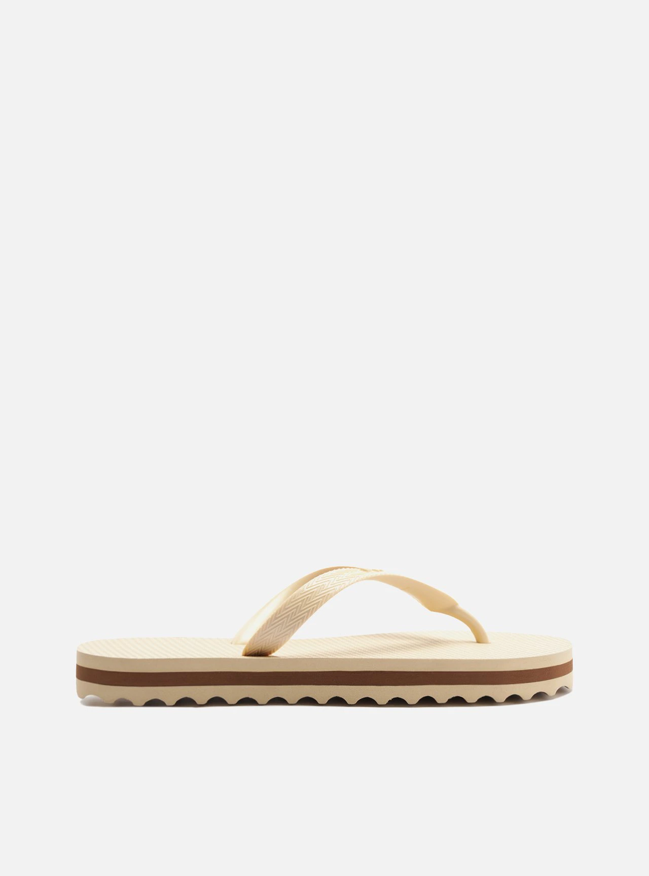Chinelo de Dedo Off White Flatform Tiras Brizza