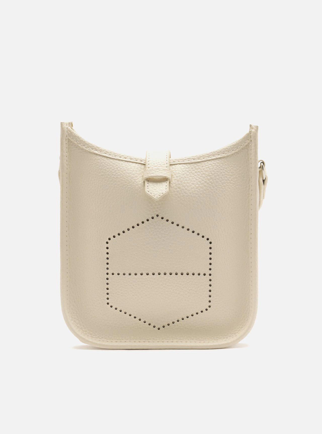 Bolsa Tiracolo Off-White Média Logo Perfurado
