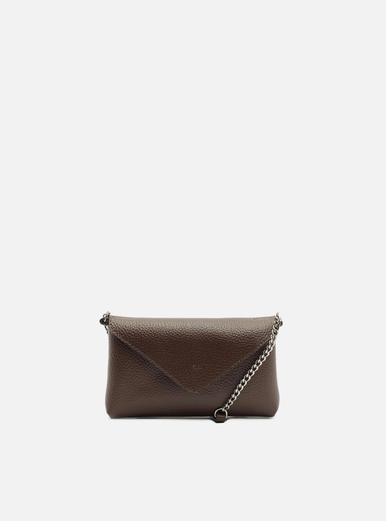 Bolsa Tiracolo Marrom Escura Giorno Pequena Envelope