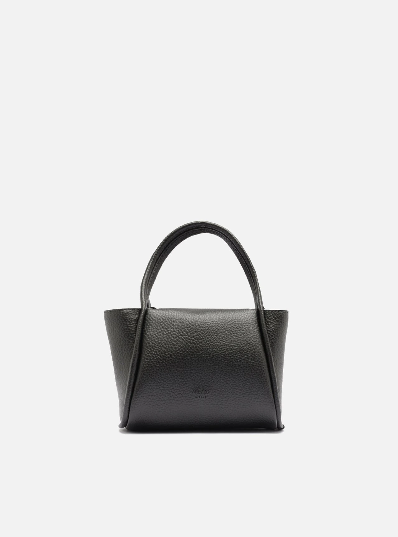 Bolsa Tote Preta Pequena Granulada