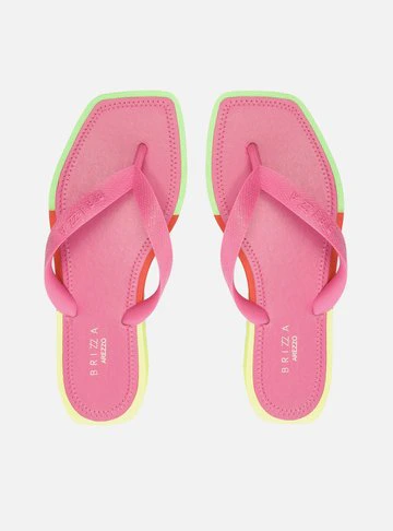 Chinelo de Dedo Rosa Color Square Brizza