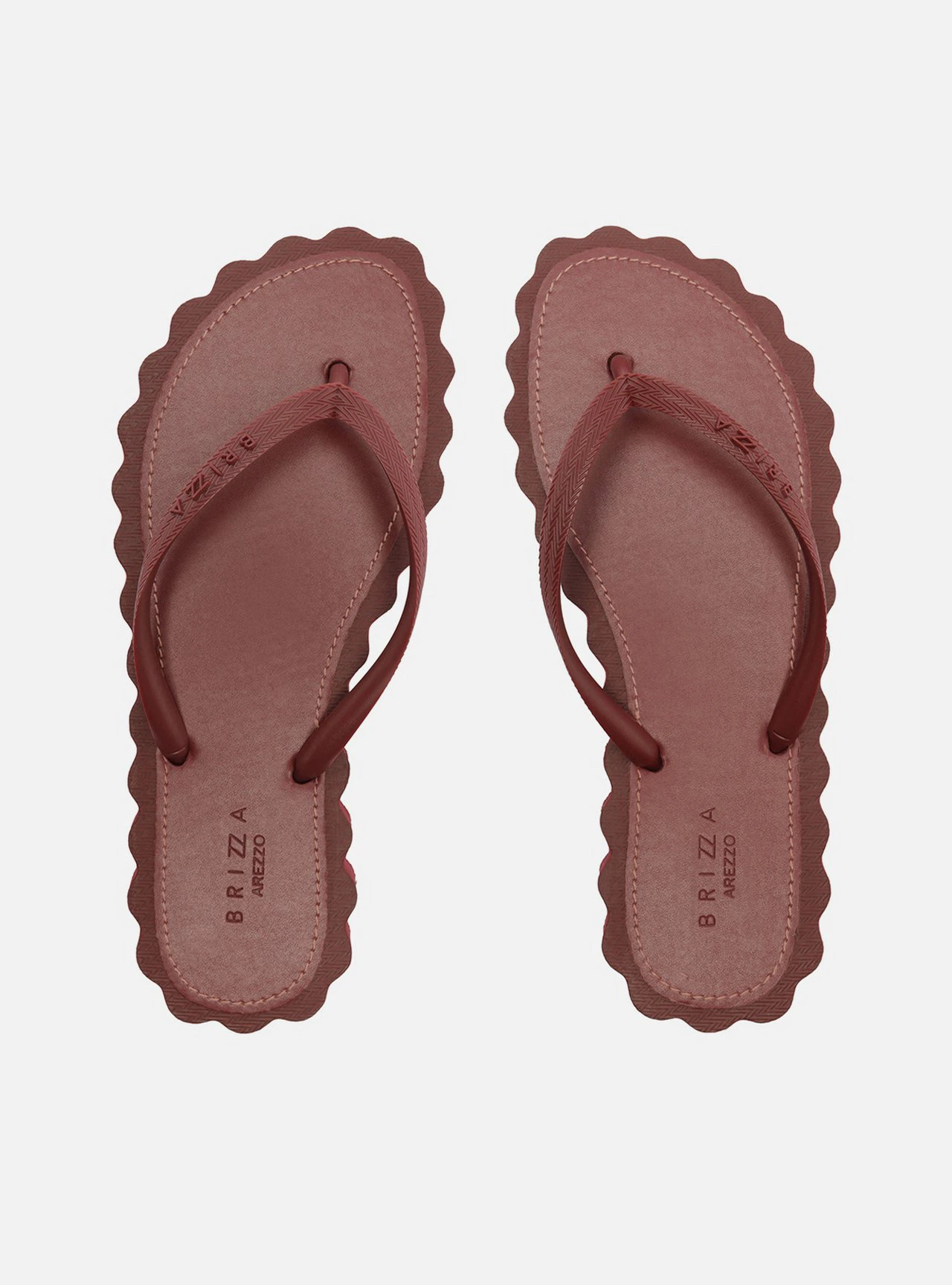 Chinelo de Dedo Vermelho Flatform Tiras Brizza