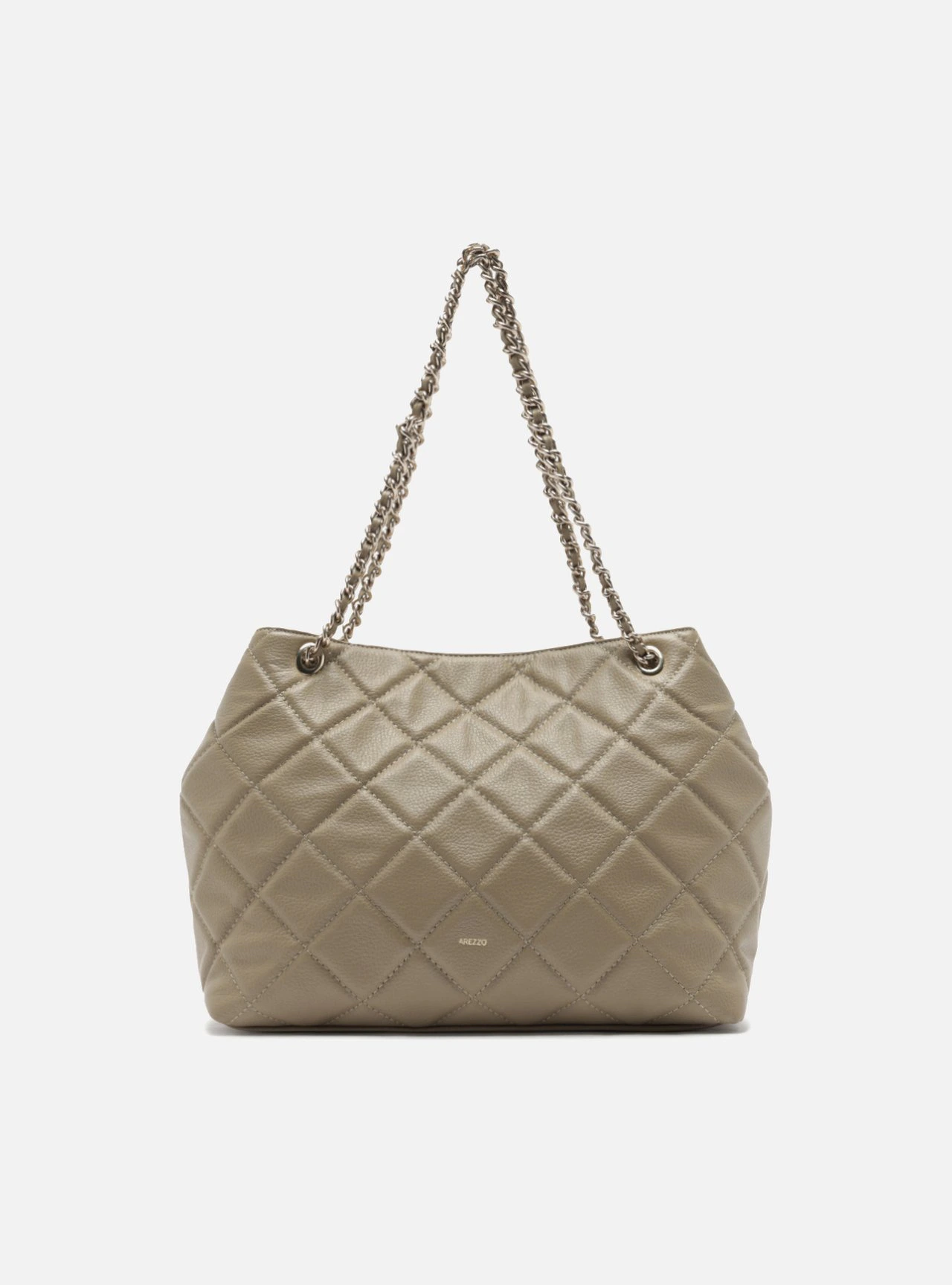 Bolsa Tote Cinza Couro Matelassê Gab Média