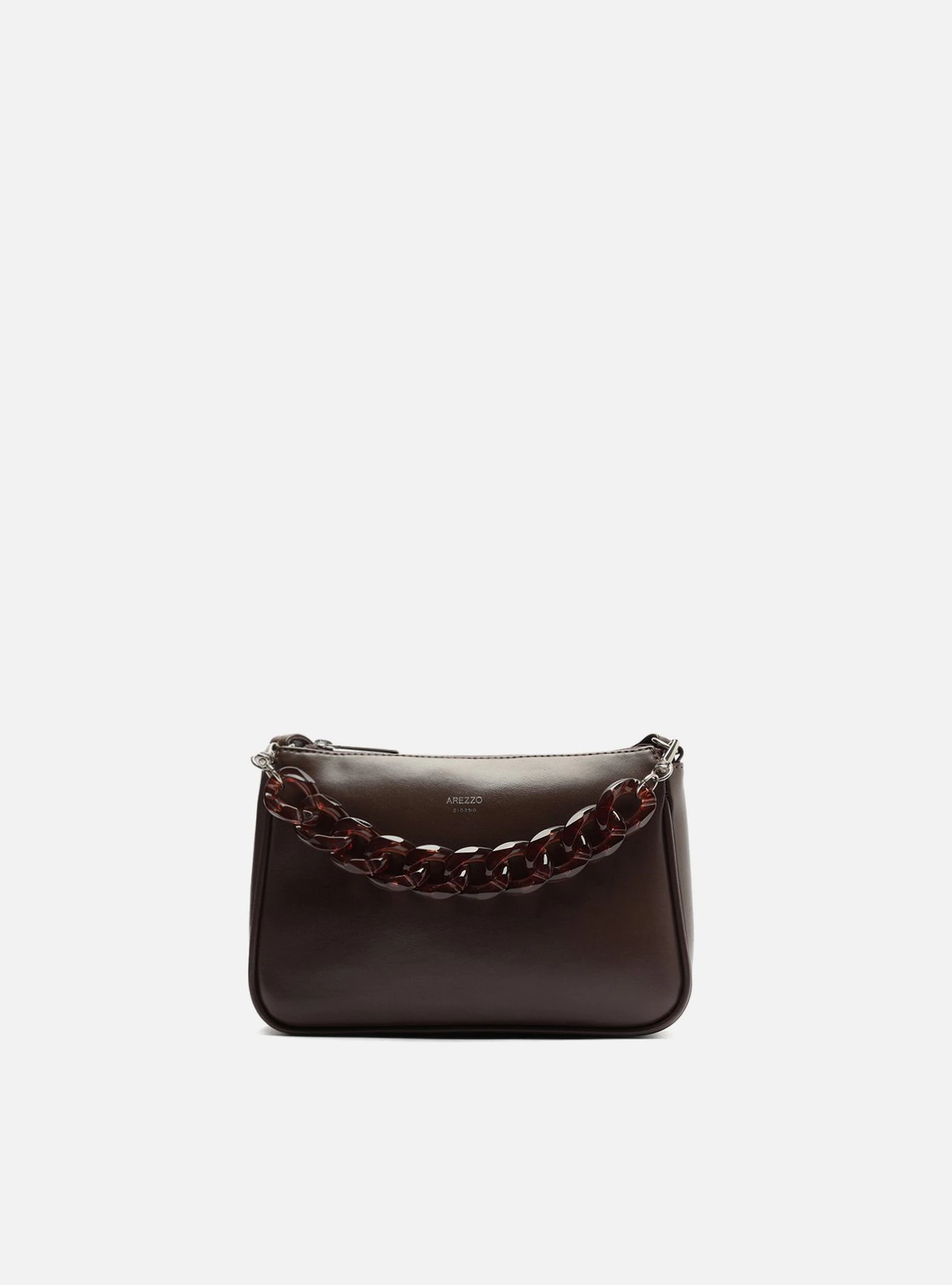 Bolsa Tiracolo Marrom Iara Pequena Translúcida