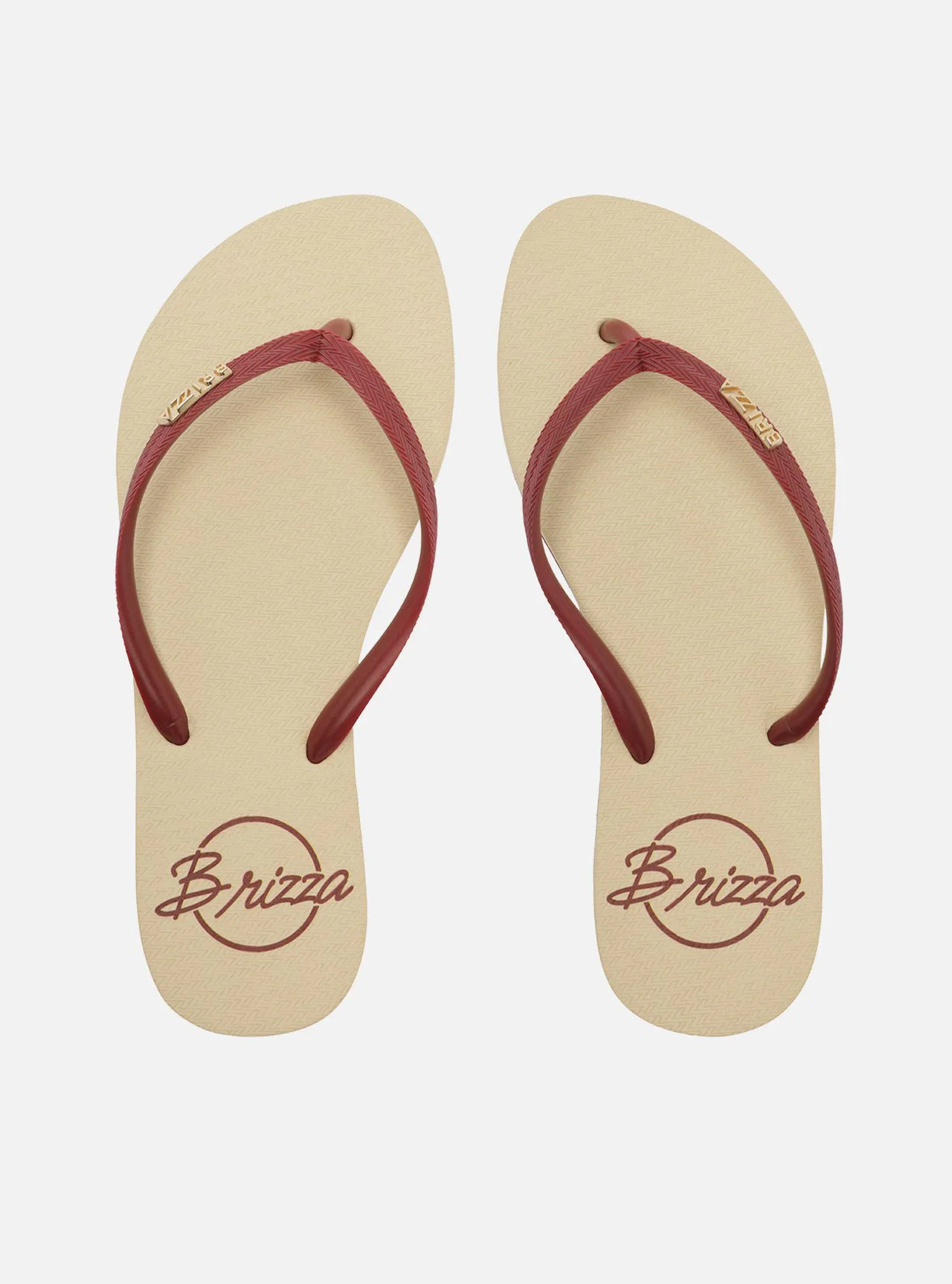 Chinelo de Dedo Vermelho Flatform Metais Brizza