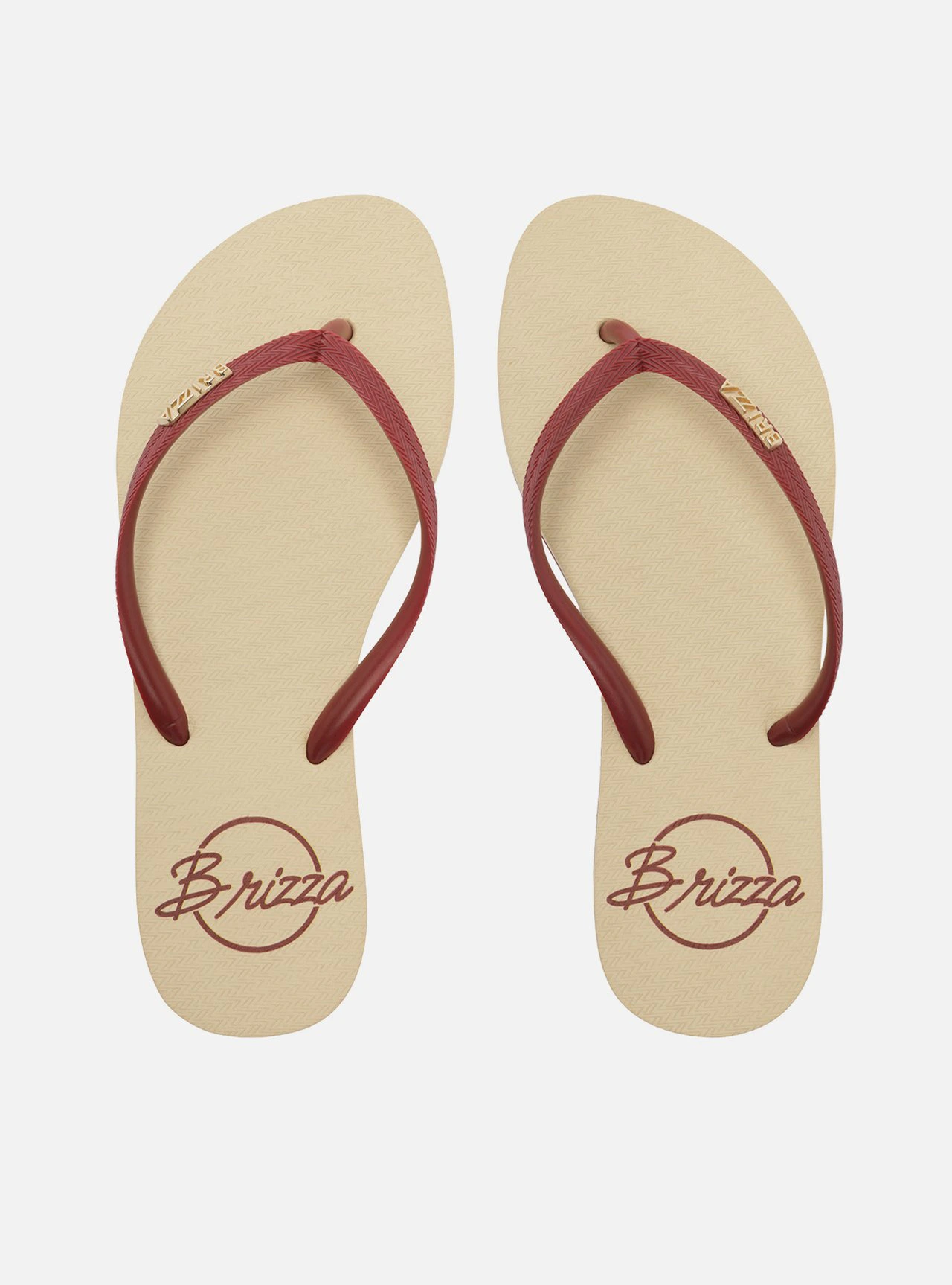 Chinelo de Dedo Vermelho Flatform Metais Brizza