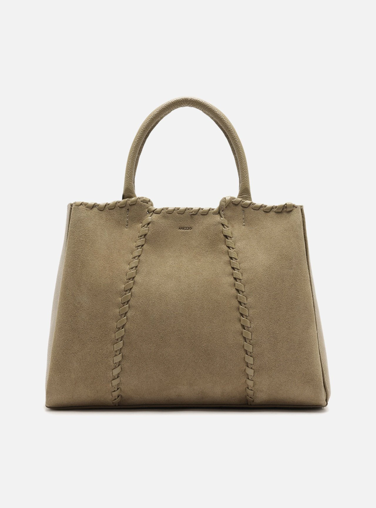 Bolsa Tote Marrom Couro Grande Tressê